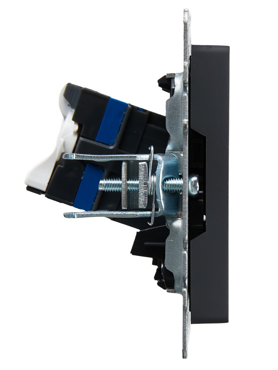 IEK Brite Графит Розетка компьютерная IEK BRITE BASE Графит RJ45 кат.6 РК11-БрГ BR-K10-2-K53