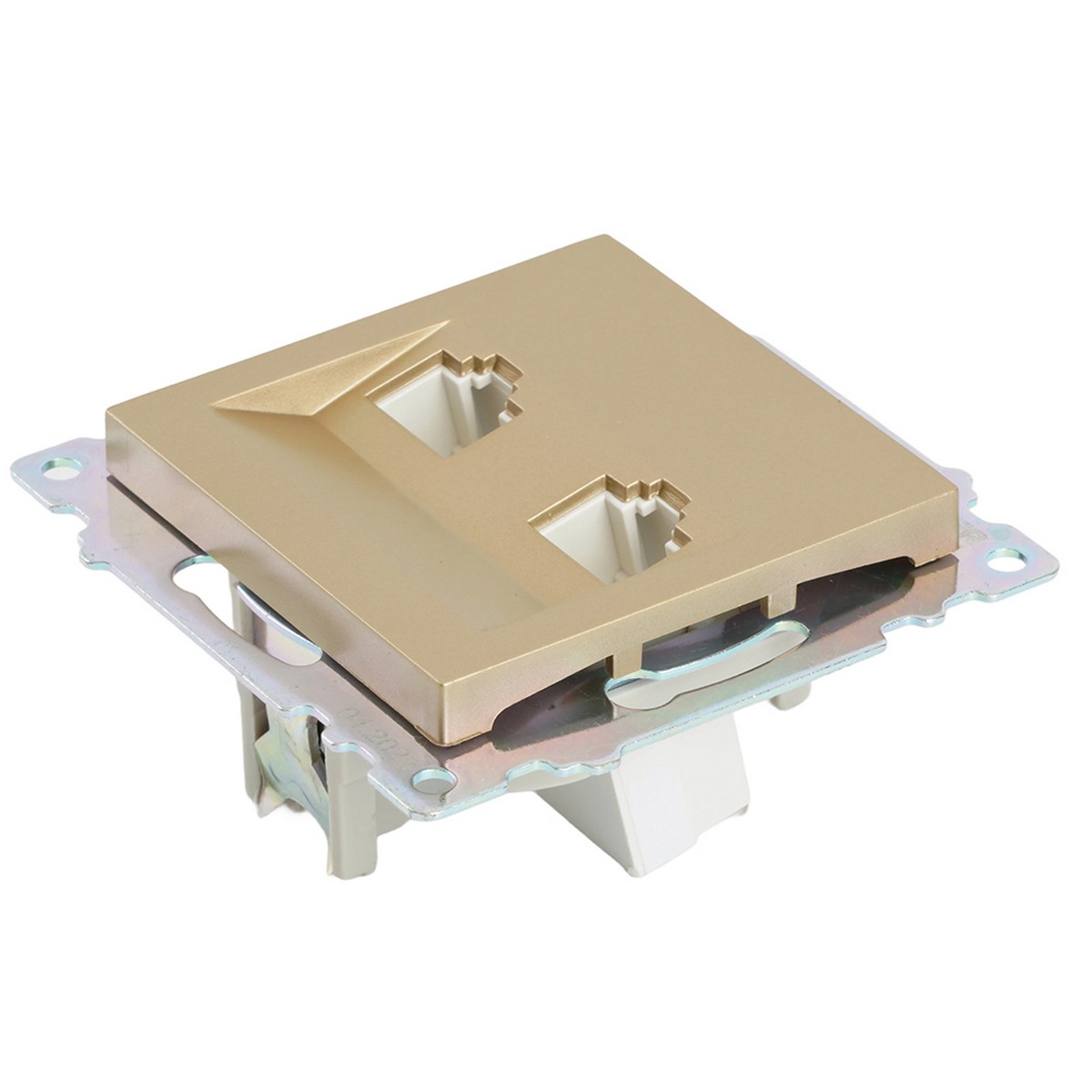 Катрин - Розетки и выключатели Stekker Розетка компьютерная 2-местная RJ-45 STEKKER GLS00-7109-08 Катрин золото 50009