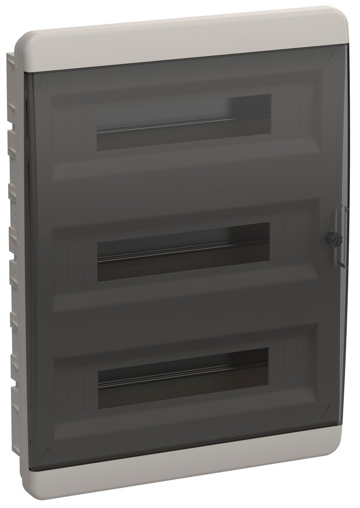 Пластиковые боксы и щиты IEK Корпус пластиковый IEK TEKFOR ЩРВ-П-54 IP41 черн. прозр. дверь TF5-KP12-V-54-41-K01-K03