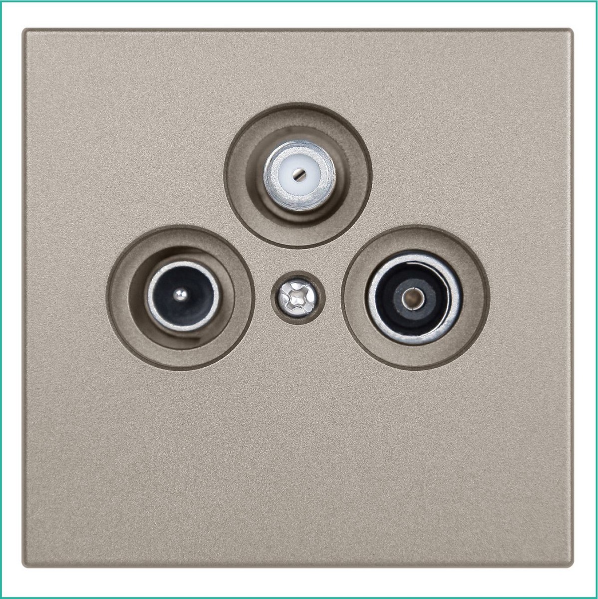 JASMART FD - розетки и выключатели Розетка TV+FM+SAT JASMART FD Φ9.5mm оконечная Бронза 6206BR