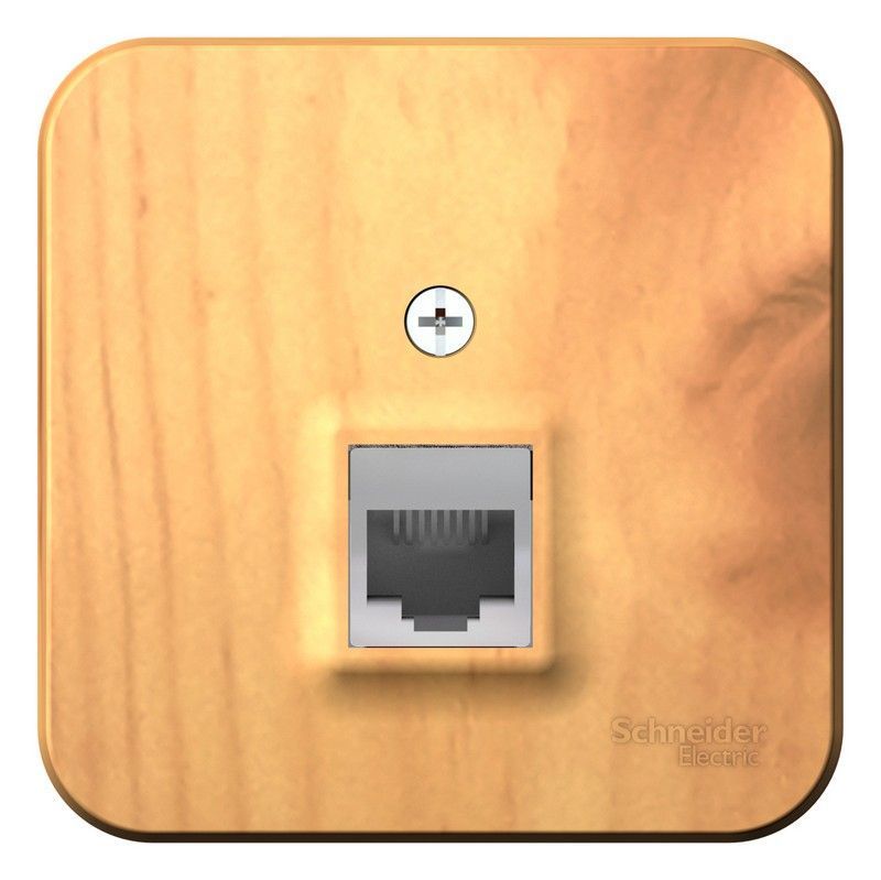 Blanca ясень розетки и выключатели Розетка SE Blanca ТЛФ Ясень наружный RJ11 изолир. пластина BLNIA011005