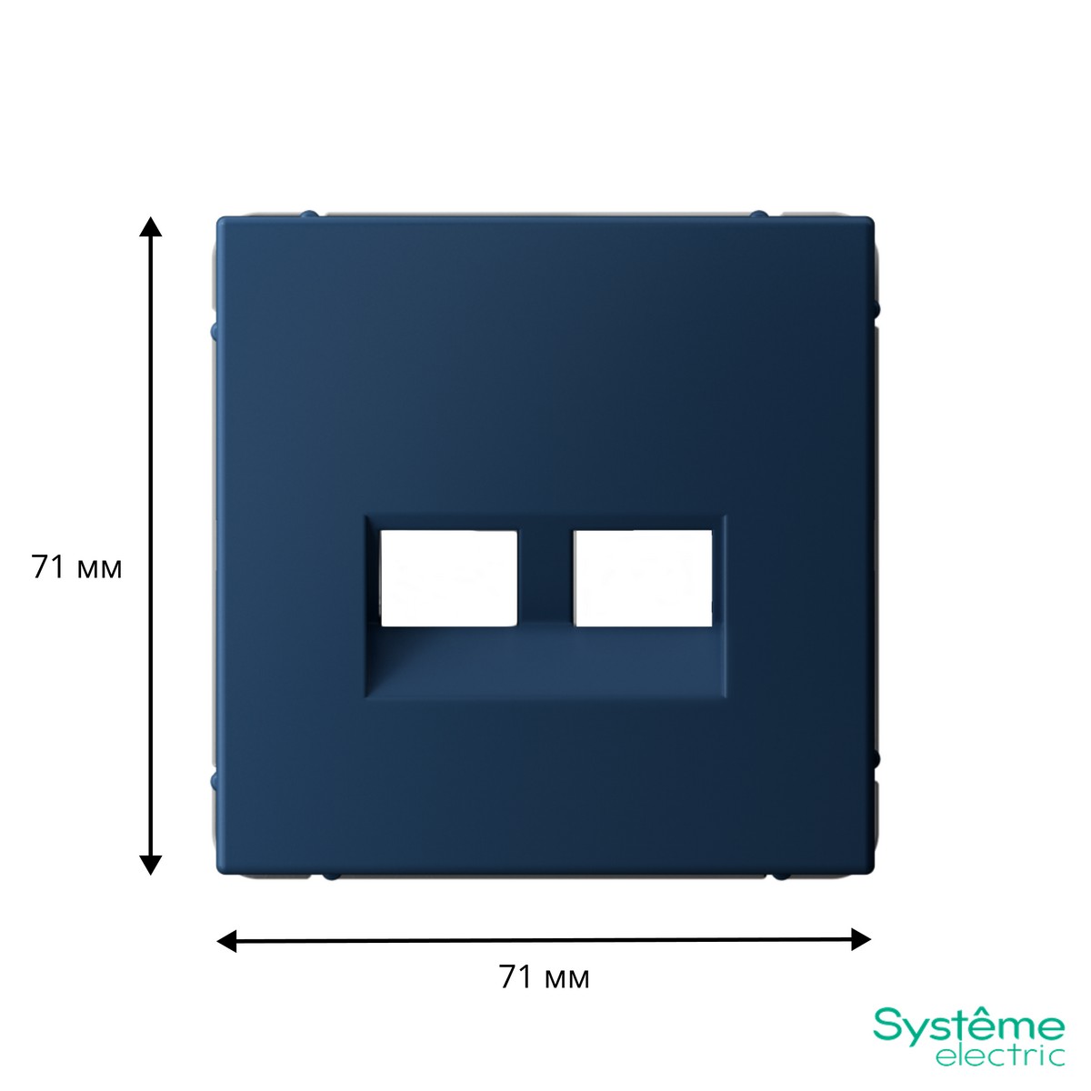 ArtGallery Аквамарин Накладка Systeme Electric ArtGallery Аквамарин двойная Keystone