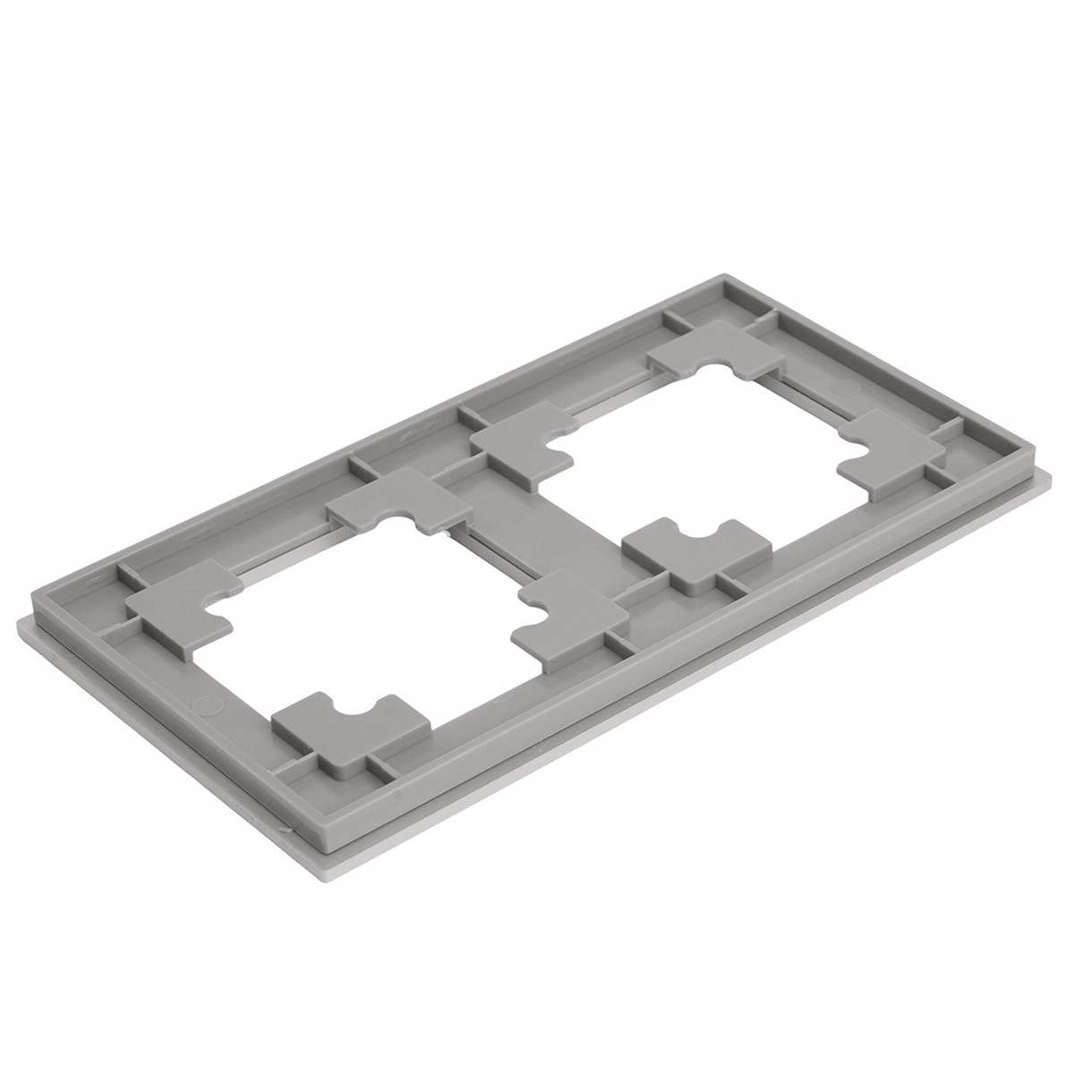 Катрин - Розетки и выключатели Stekker Рамка 2-местная металл STEKKER MFR00-7002-03 Катрин серебро 50015