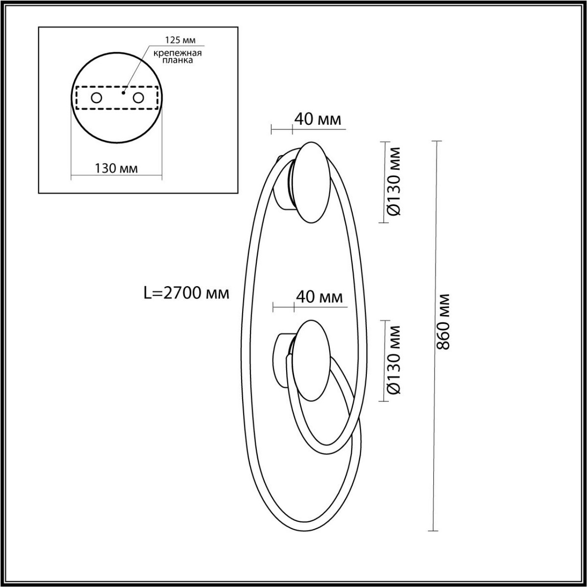 Настенный светильник ODEON LIGHT 4391/30WL CORDA