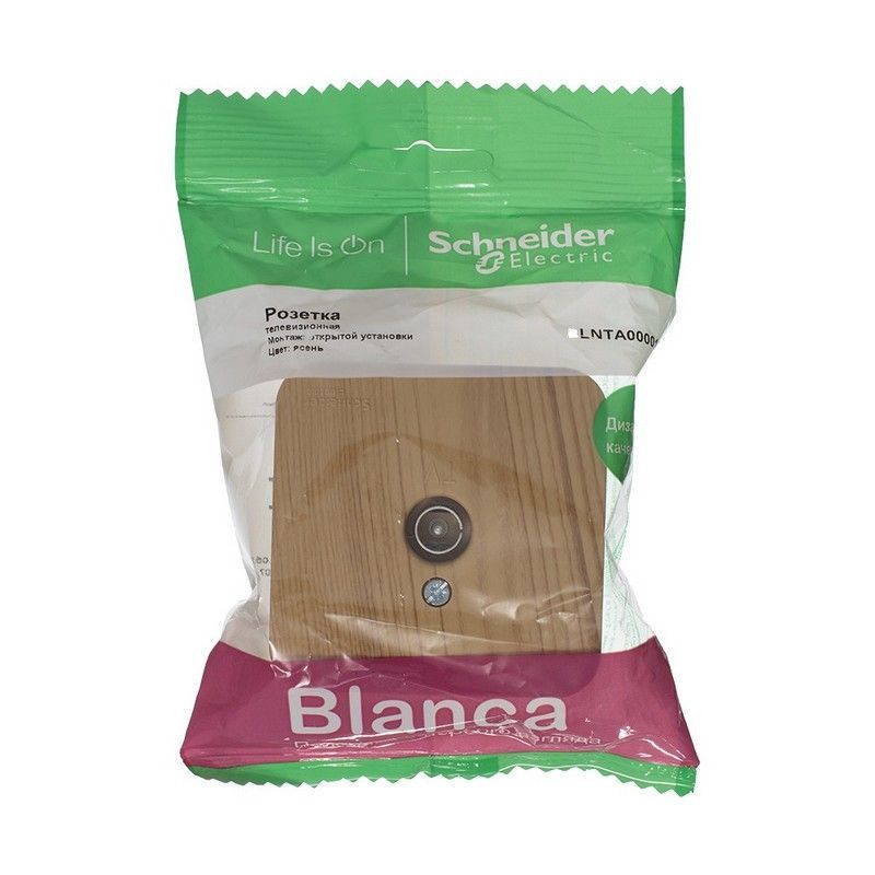 Blanca ясень розетки и выключатели Розетка SE Blanca TV Ясень наружный изолир. пластина BLNTA000015