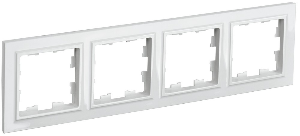 IEK Brite Рамки Рамка IEK BRITE 4-местная РУ-4-БрБ белый BR-M42-K01