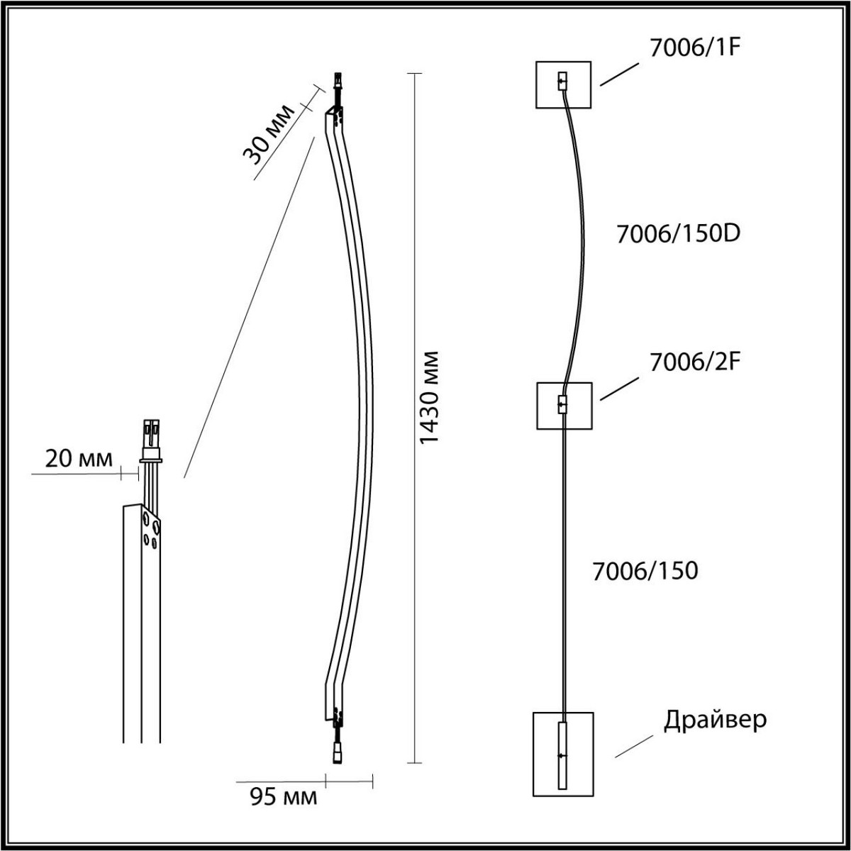 Бра Настенный светильник ODEON LIGHT 7006/150D FINO LED 