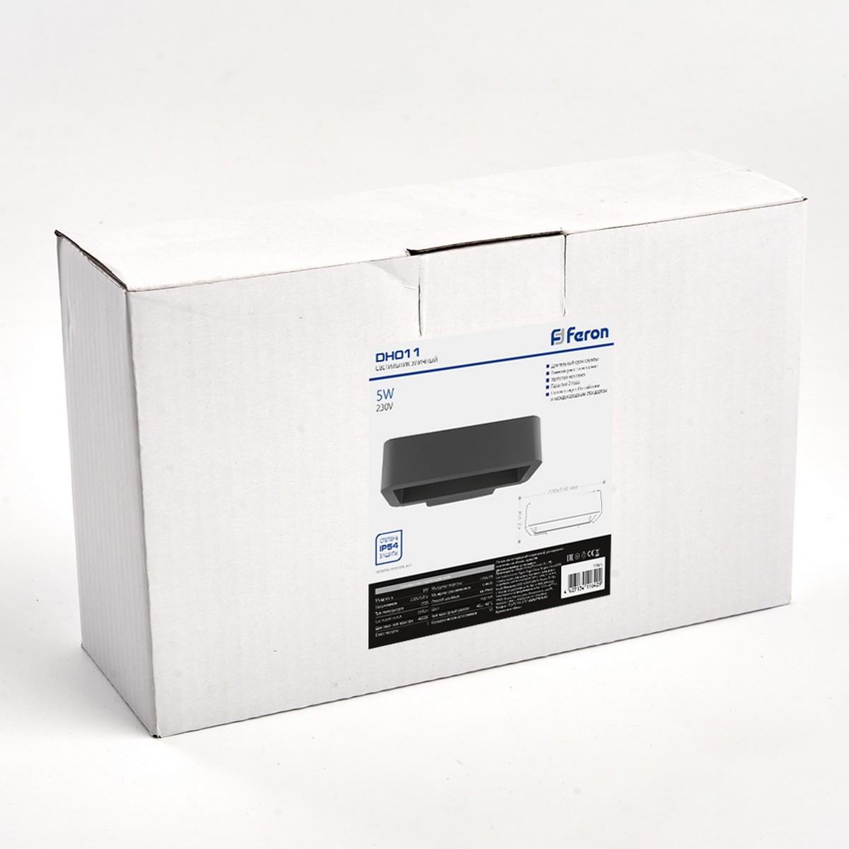 Уличные настенные светильники Светильник уличный светодиодный Feron DH011 5W 350Lm 4000K черный 11865 