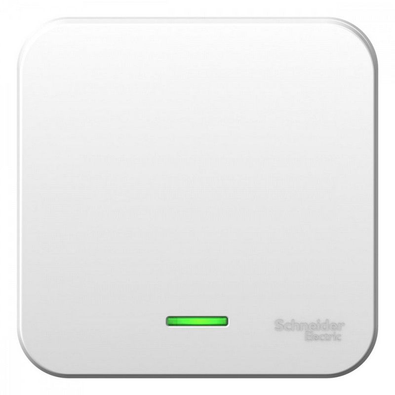 Blanca белые розетки и выключатели Выключатель SE Blanca 1-клавишный Белый наружный с подсветкой 6А BLNVA061101