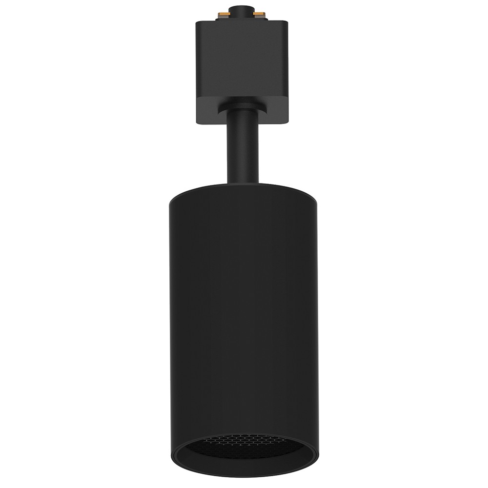 Трековые светодиодные светильники Светильник Feron AL198 трековый на шинопровод GU10 черный с антибликовой сеточкой 48940