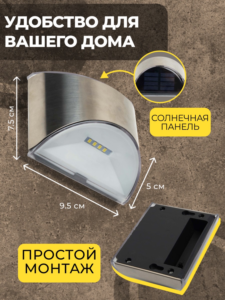 Светильник Solar LED MP106 для архитектурной подсветки на солнечной батарее 48106
