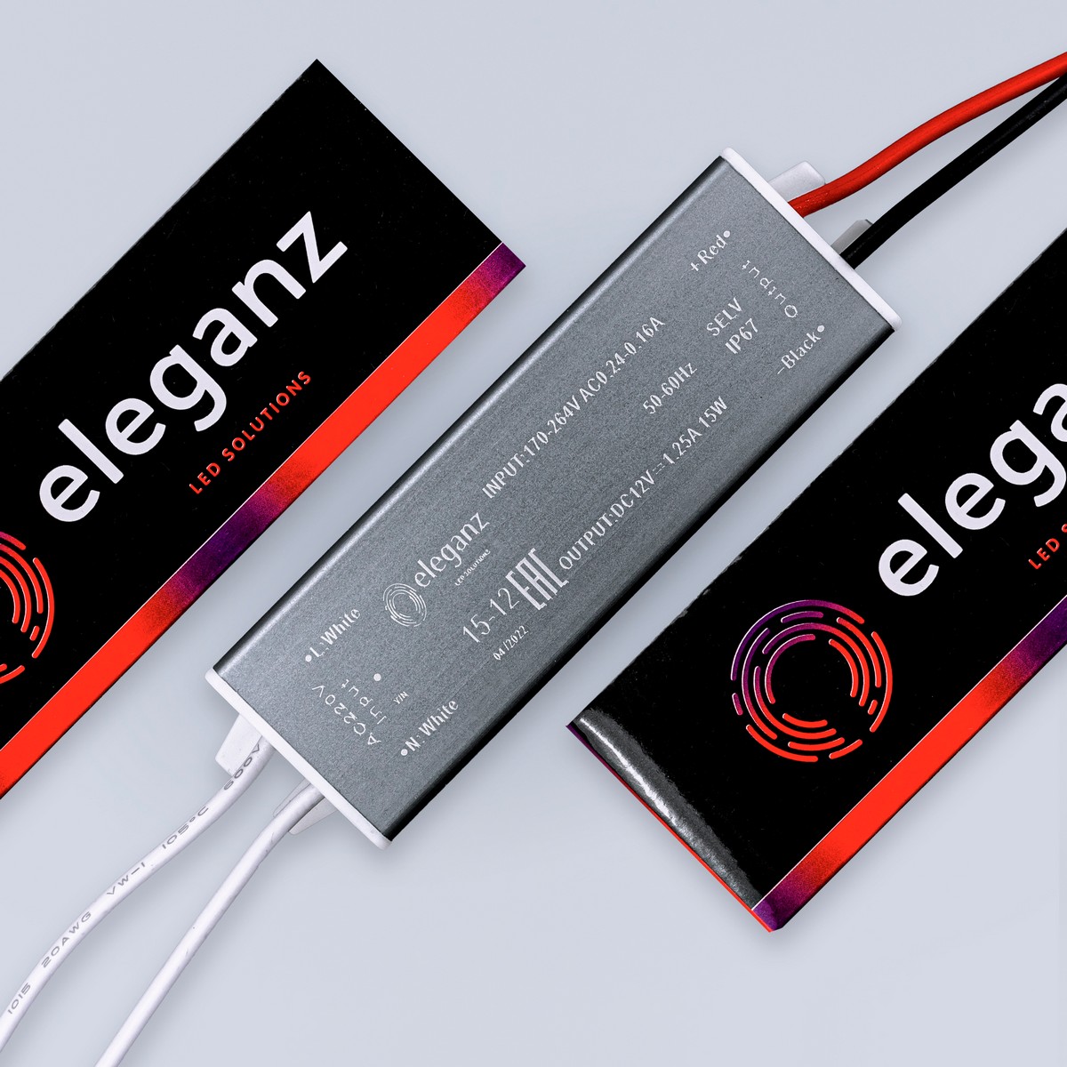 Блоки питания для светодиодной ленты Блок питания для светодиодной ленты Eleganz 12V 15W IP67 герметичный 1105 