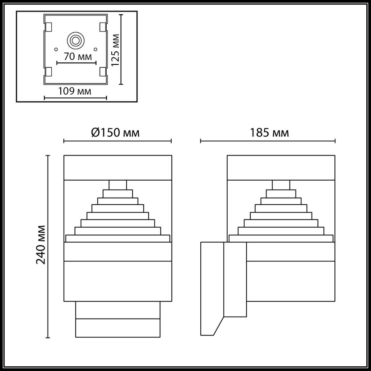 Уличные настенные светильники Уличный фасадный светильник ODEON LIGHT 7140/20WL HULK 