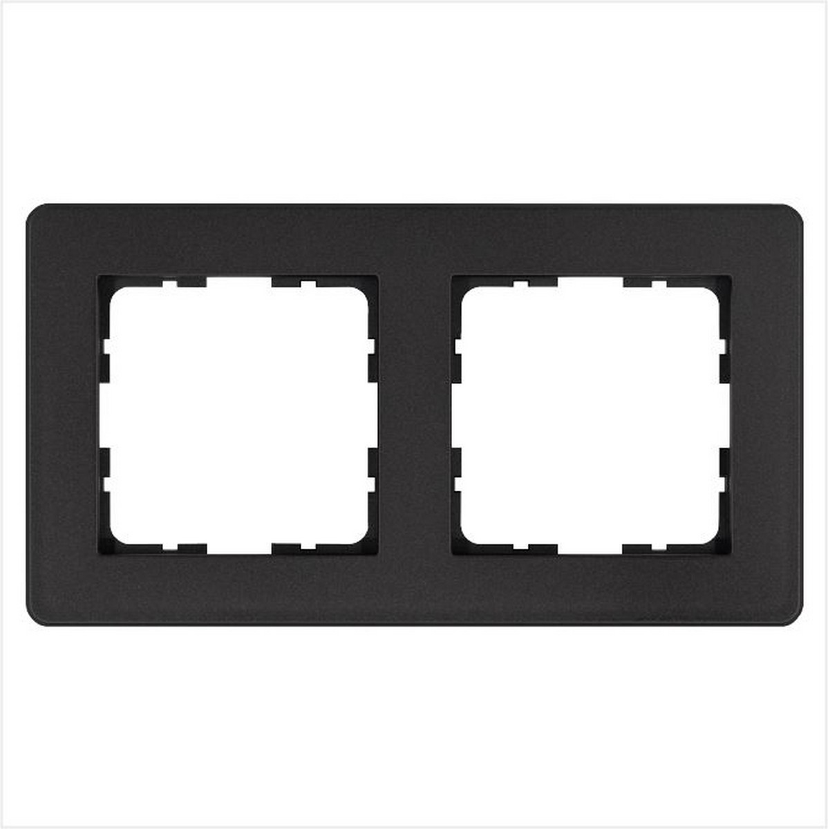 JASMART G - розетки и выключатели Рамка JASMART G-Flex 2-постовая Антрацит G1102B
