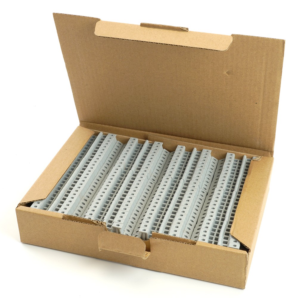 Комплектующие для щитов Концевой стопор (ограничитель) на DIN рейку для ЗНИ серый LD590 49263 