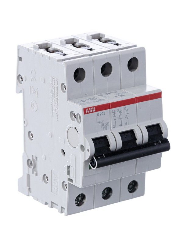 3 полюсные (трехполюсные) Автоматический выключатель ABB S203 63A (С) 6kA 2CDS253001R0634 