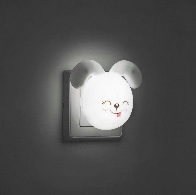 Ночник Feron FN1167 4LED 0.5W 220V зайчик белый