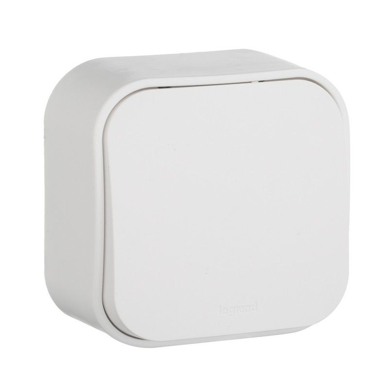 Накладные Розетки и выключатели Legrand Quteo Белый Выключатель Legrand Quteo 10A 1-клавишный белый  782200