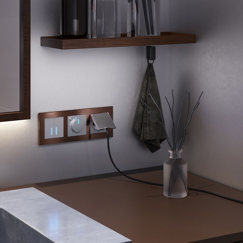 Рамки Werkel Aluminium Рамка Werkel Aluminium на 3 поста (коричневый алюминий) W0031714