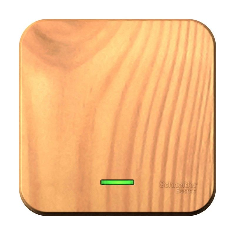 Blanca ясень розетки и выключатели Переключатель SE Blanca 1-клавишный Ясень наружный с подсветкой изолир. пластина BLNVA106115