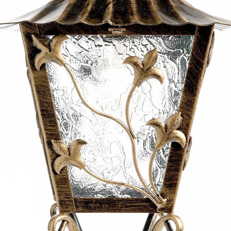 Уличные настенные светильники Светильник садово-парковый Feron PL631 на стену вниз 60W 230V E27 черное золото 11642 