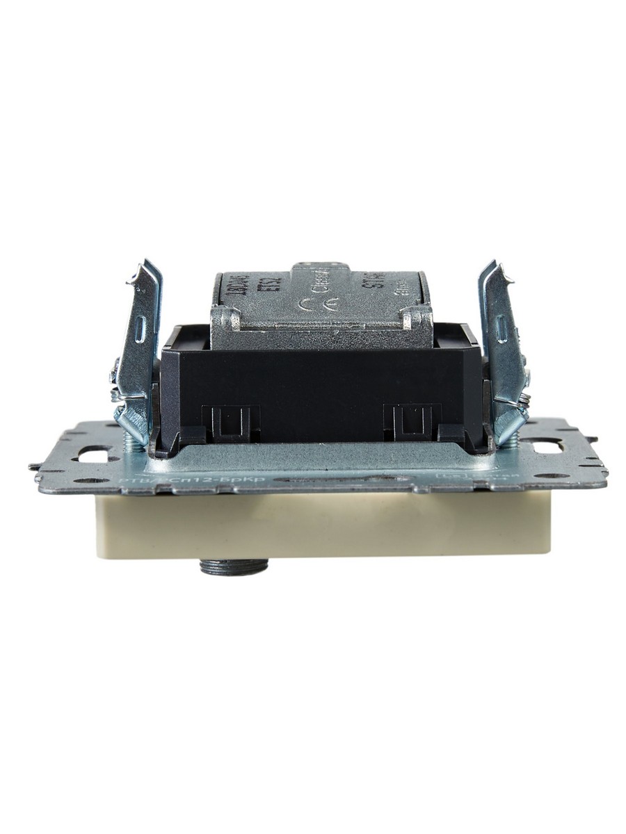 IEK Brite Бежевый Розетка IEK BRITE двойная TV+SAT РТВ/РСп12-БрКр бежевый BR-AF20-O-K10