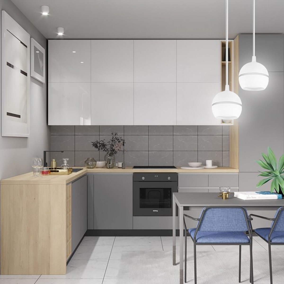 Подвесные светодиодные светильники Светильник подвесной Feron HL3568 GX53 15W белый 48089 