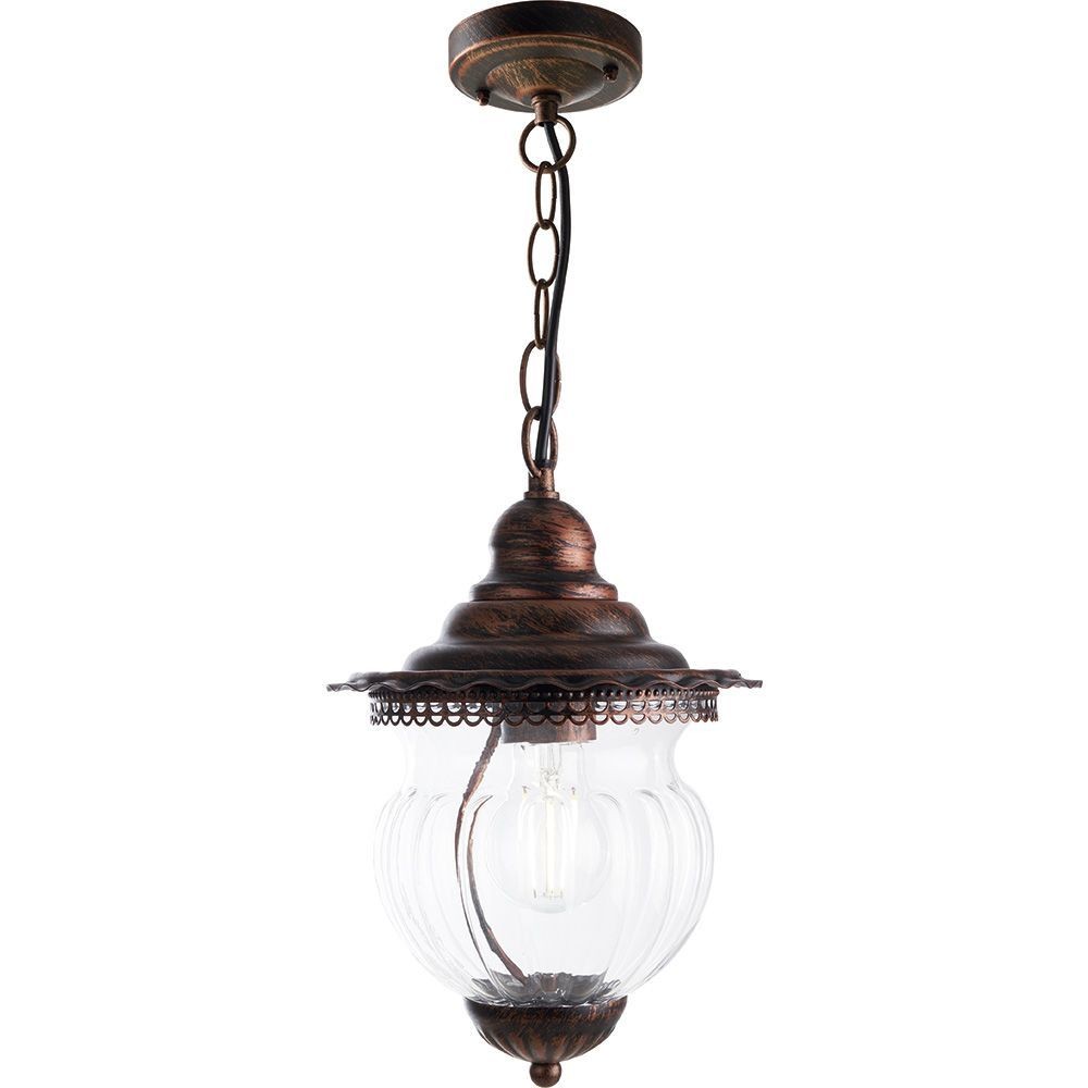 Уличные светильники на цепочке Светильник садово-парковый Feron PL595 на цепочке  60W 230V E27 коричневый 41172 