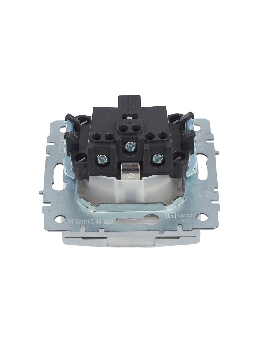 IEK Brite Алюминий Розетка IEK BRITE с/з с шторками и крышкой 16А IP44 РСбш10-3-44-БрА алюминий BR-R16-16-44-K47