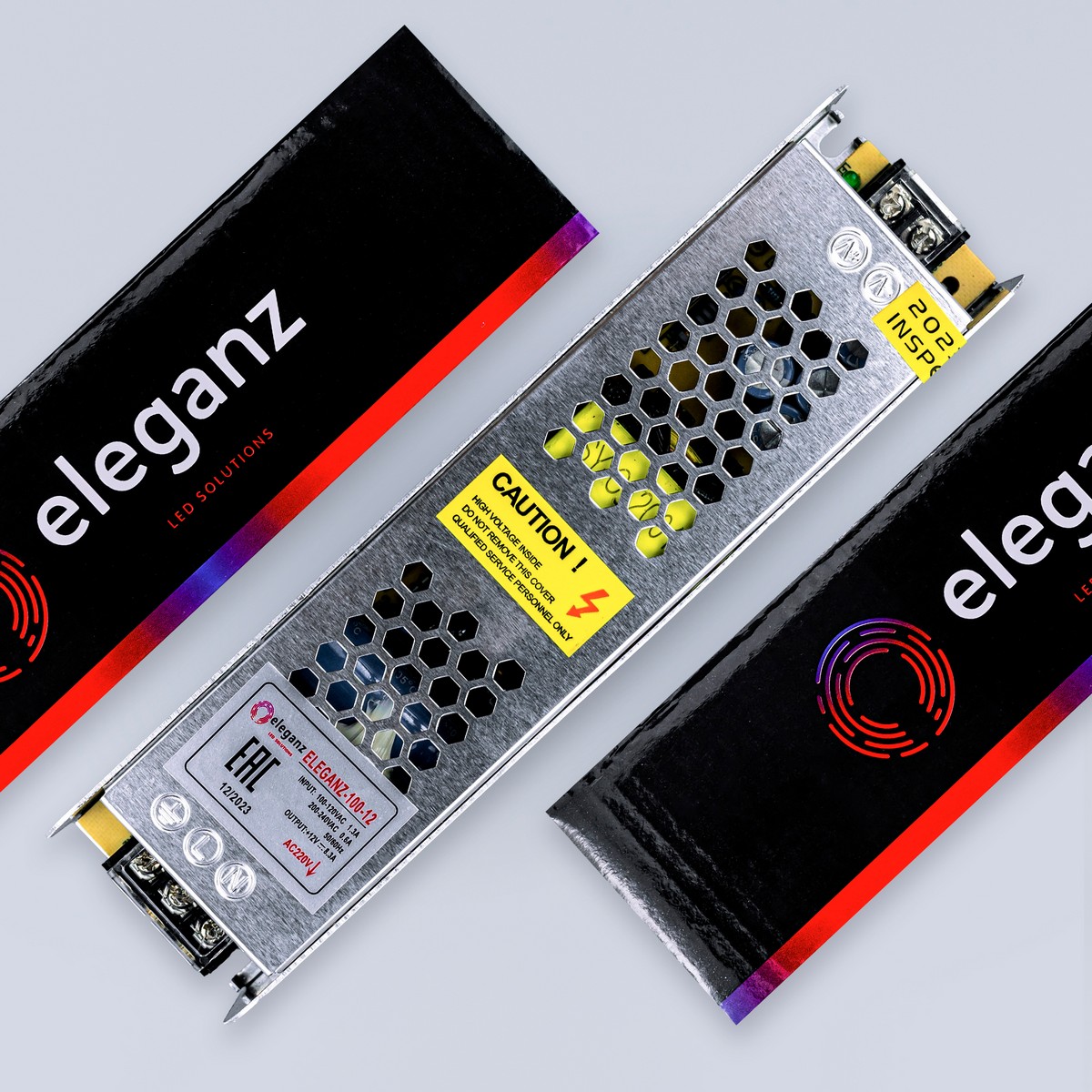 Блок питания для светодиодной ленты Eleganz 12V 100W IP20 узкий 1101