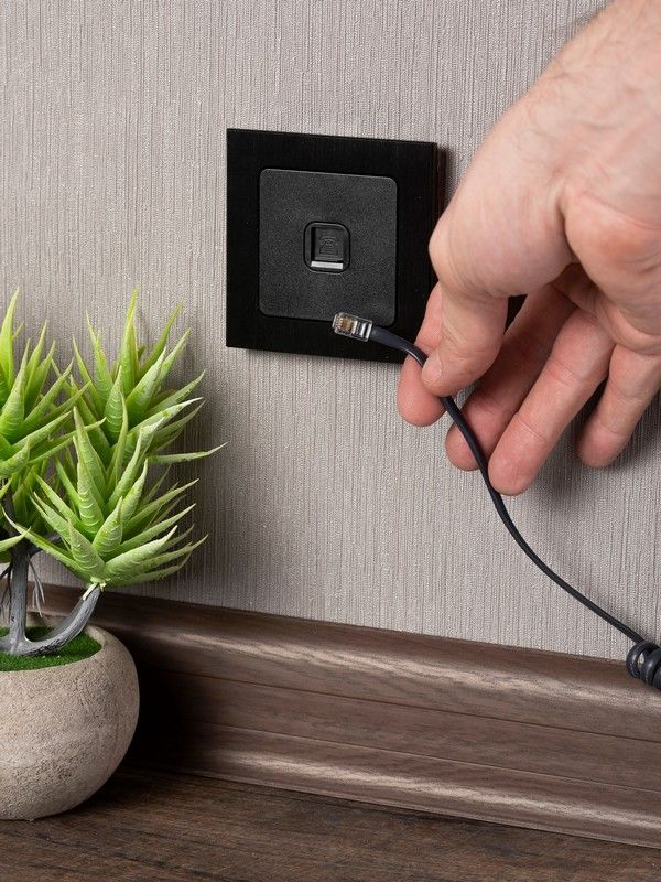 EKF Стокгольм черный Розетка RJ-11 EKF PROxima Стокгольм Черный  EZT01-034-10