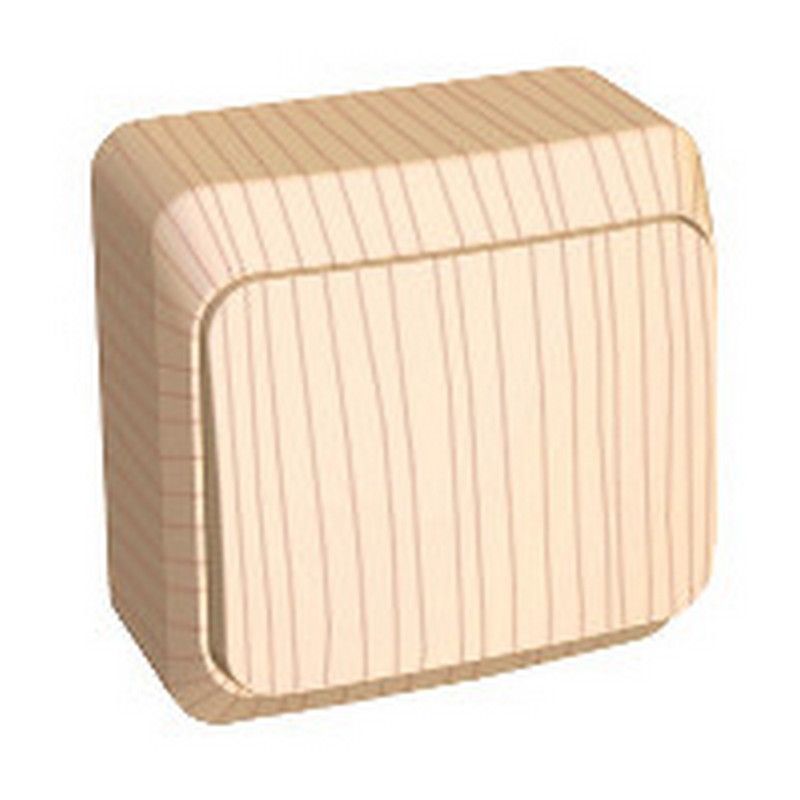 Этюд Кремовый Переключатель 1-клавишный Systeme Electric Этюд наружный Бежевый BA10-004K