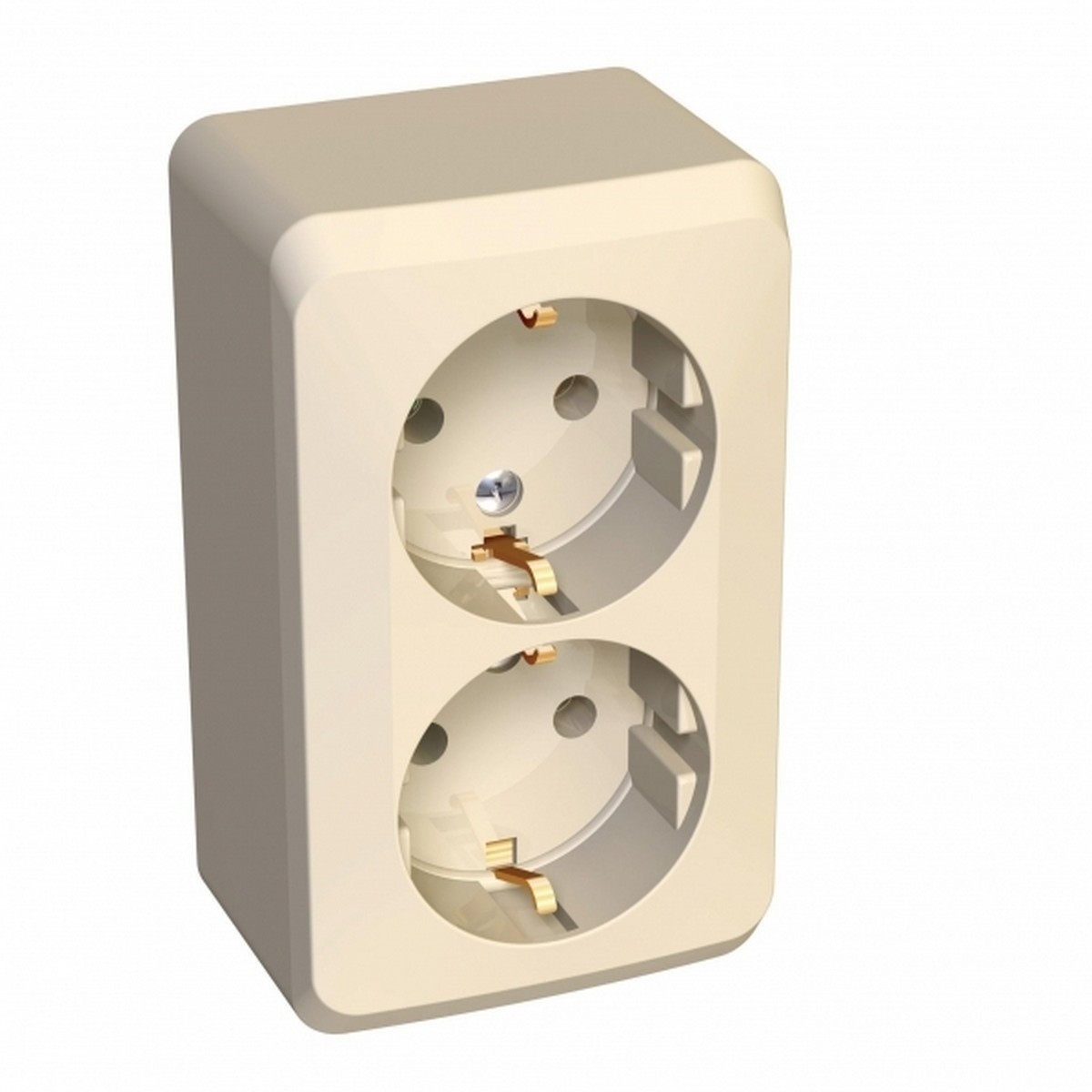 Этюд Кремовый Розетка 2-ая Systeme Electric Этюд наружный Бежевый с/з без шторок PA16-007K