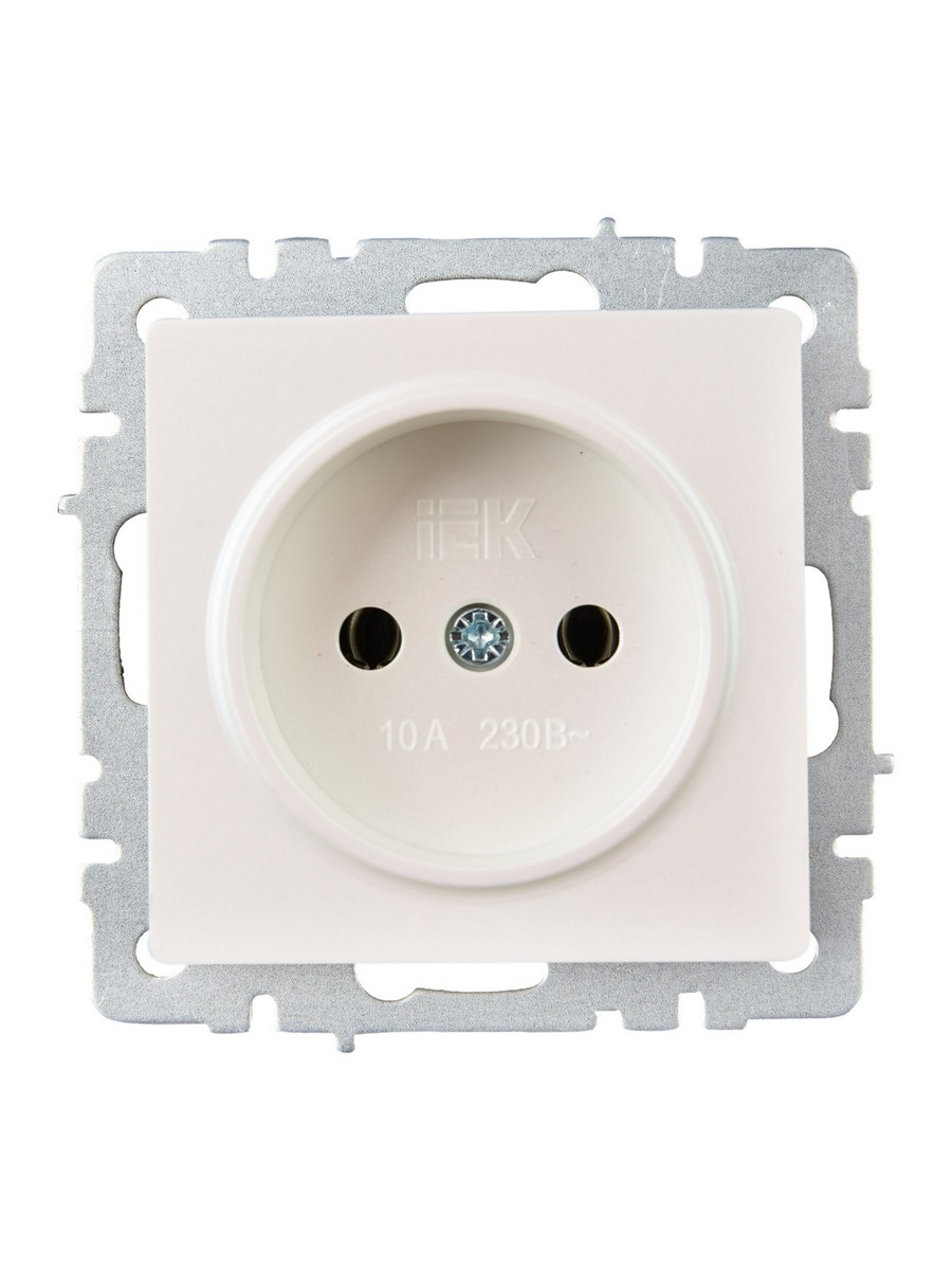 Розетка IEK BRITE б/з без шторок 10А РС10-1-0-БрЖ жемчуг BR-R10-10-K36