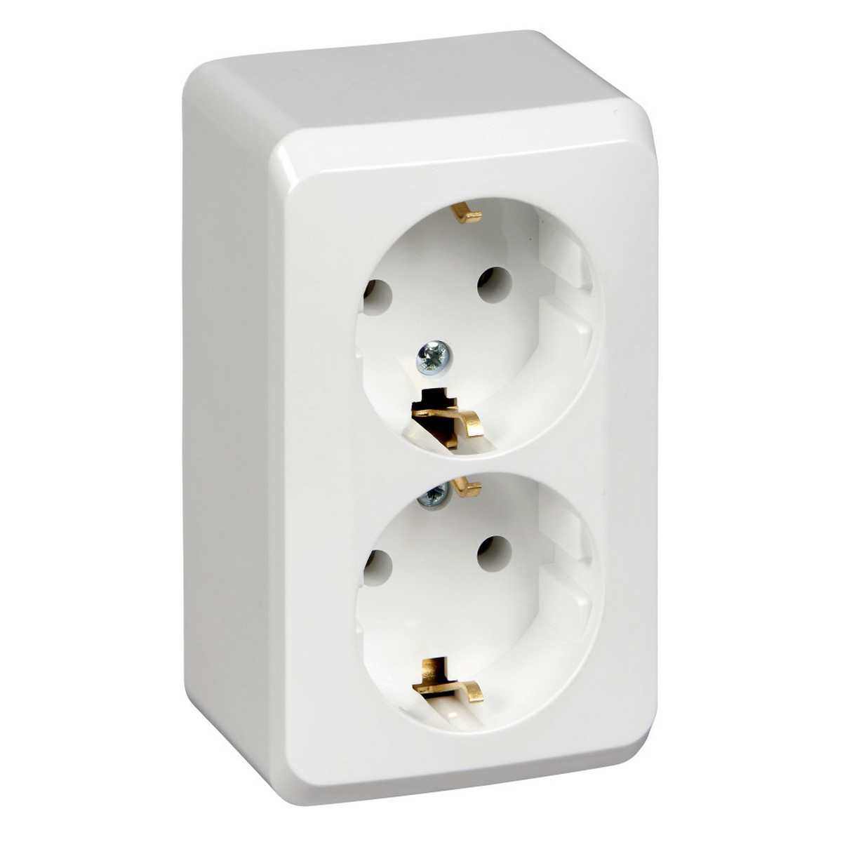 Этюд Белый Розетка 2-ая Systeme Electric Этюд наружный Белый с/з без шторок PA16-007B