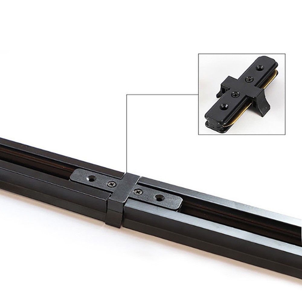 Трековые светодиодные светильники Коннектор прямой для шинопровода Feron LD1000 черный 10324 