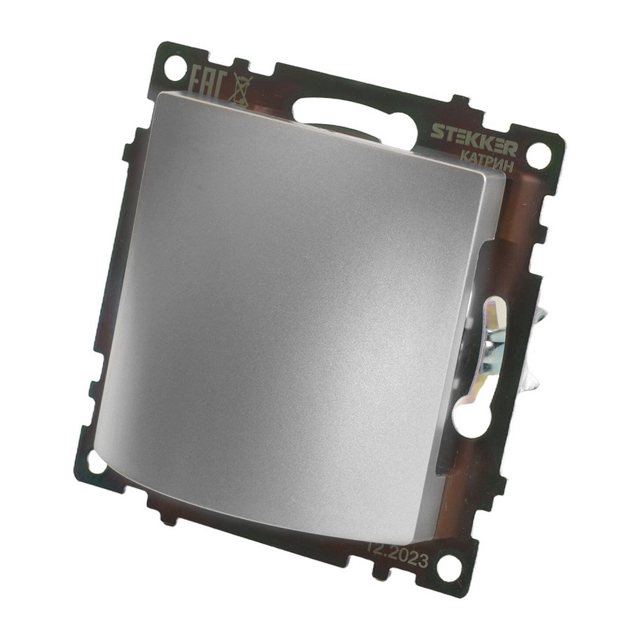 Катрин - Розетки и выключатели Stekker Кабельный вывод STEKKER Катрин серебро GLS00-7116-03 49465