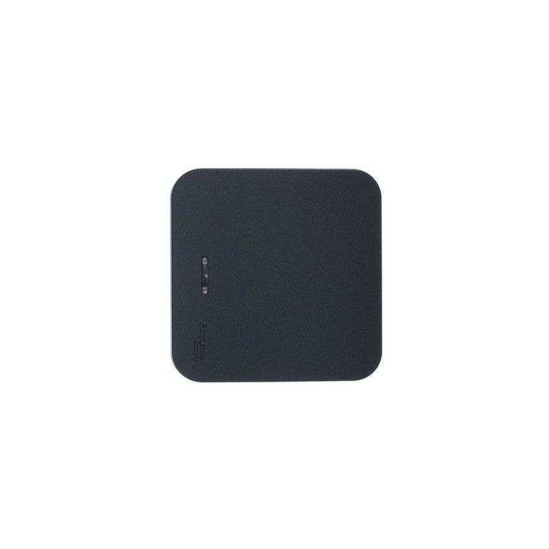 Blanca антрацит розетки и выключатели Выключатель SE Blanca 1-клавишный Антрацит наружный с подсветкой изолир. пластина BLNVA101116