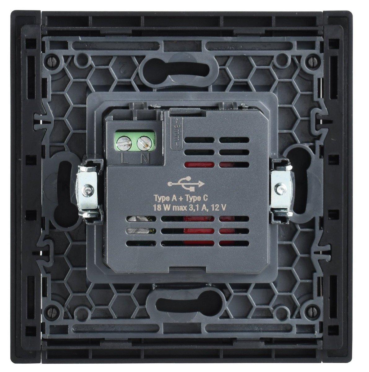 IEK FORTE&PIANO Черный Розетка IEK FORTE&PIANO Черный USB A+C 18Вт FP151