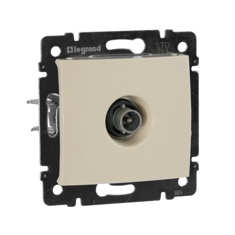 Legrand Valena Classic Кремовый Розетка TV Legrand Valena Крем проходная, 14 дБ 774331