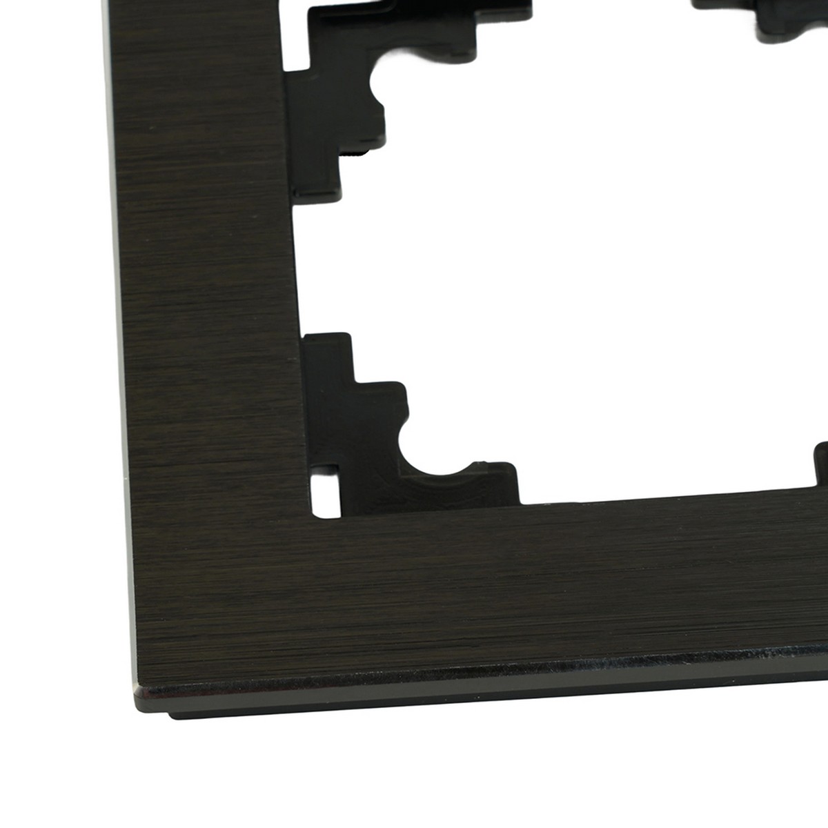 Катрин - Розетки и выключатели Stekker Рамка 2-местная металл STEKKER MFR00-7002-05 Катрин черный 50016