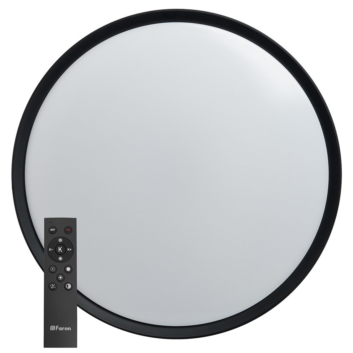 Управляемые светодиодные светильники и люстры Светодиодный управляемый светильник Feron AL6240 “Simple matte” 80W 3000К-6500K черный 48073 