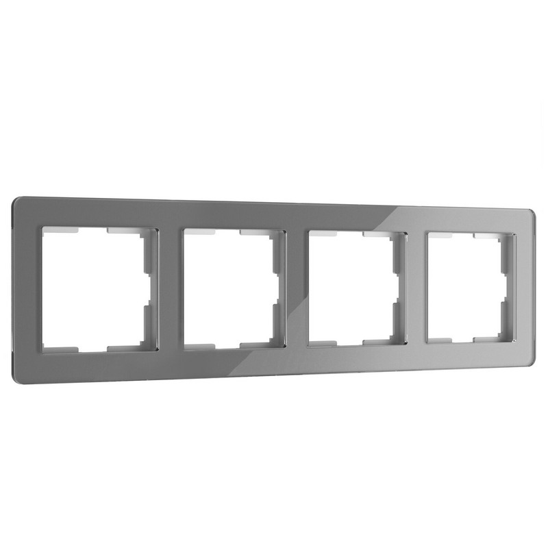 Рамки Werkel Acrylic Рамка Werkel на 4 поста Acrylic графит W0042704
