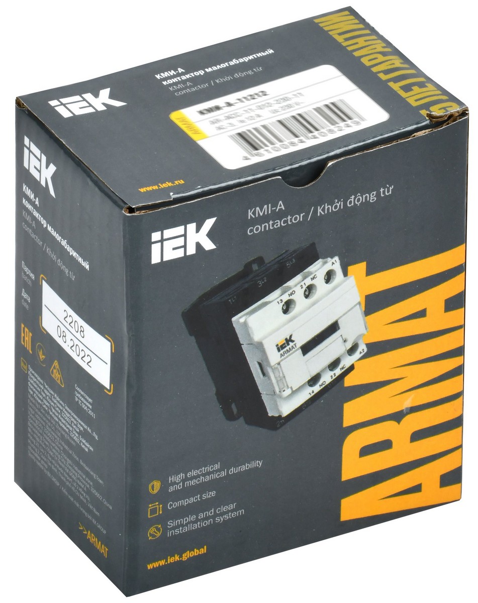 Контакторы Контактор IEK ARMAT КМИ-А-11212 LC1D 12А 48В/АС3 1НО/1НЗ AR-ACC-11-012-048-11 