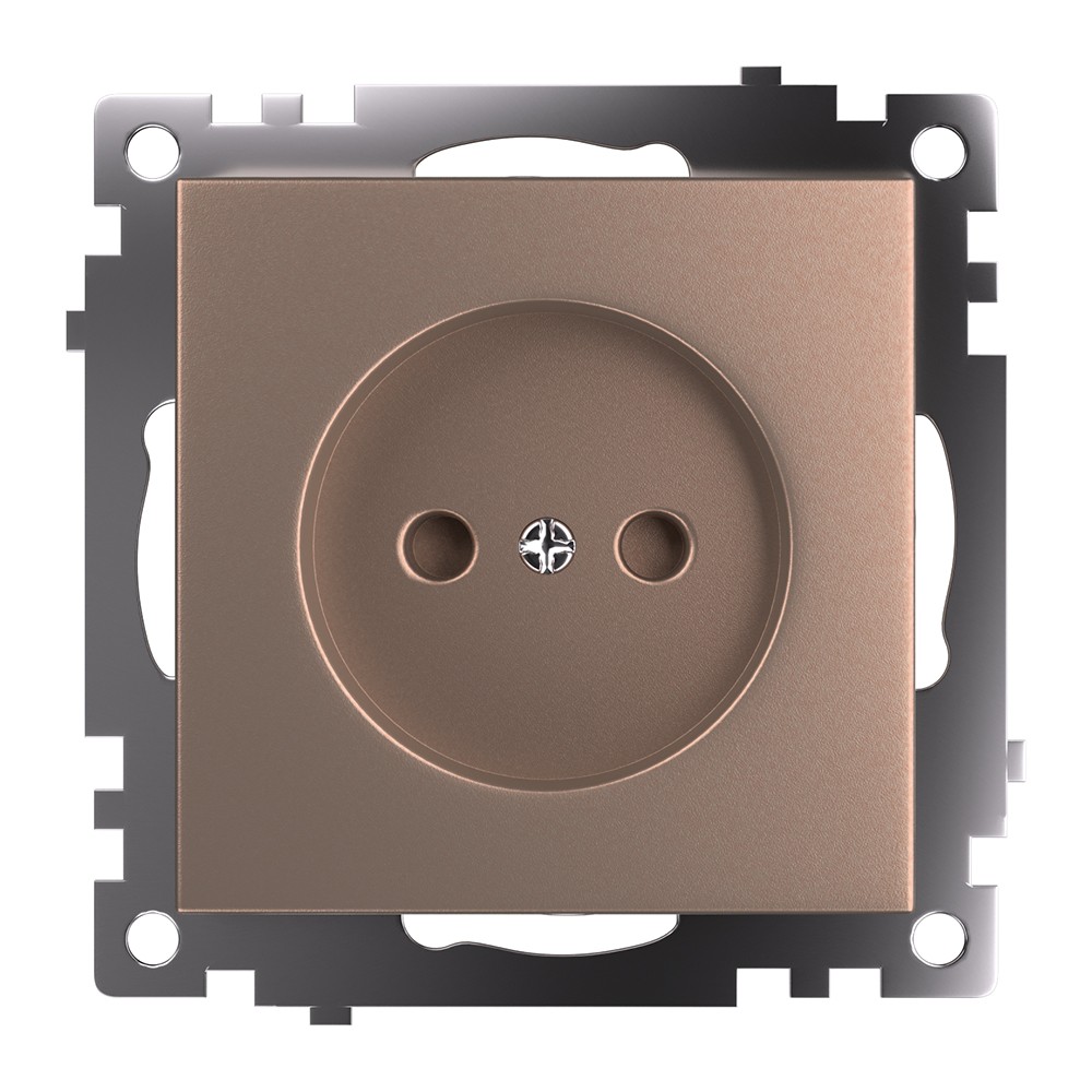 Катрин - Розетки и выключатели Stekker Розетка 1-местная б/з STEKKER GLS10-7109-02 250V 10А с защ. шторкой Катрин шампань 39595