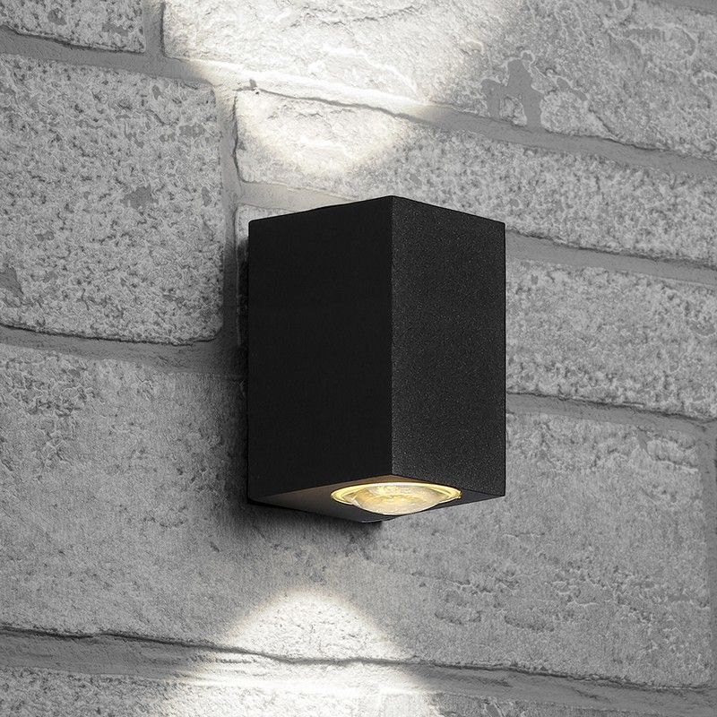 Уличные настенные светильники Светильник уличный светодиодный Feron DH055 2*5W 800Lm 4000K черный 48486 