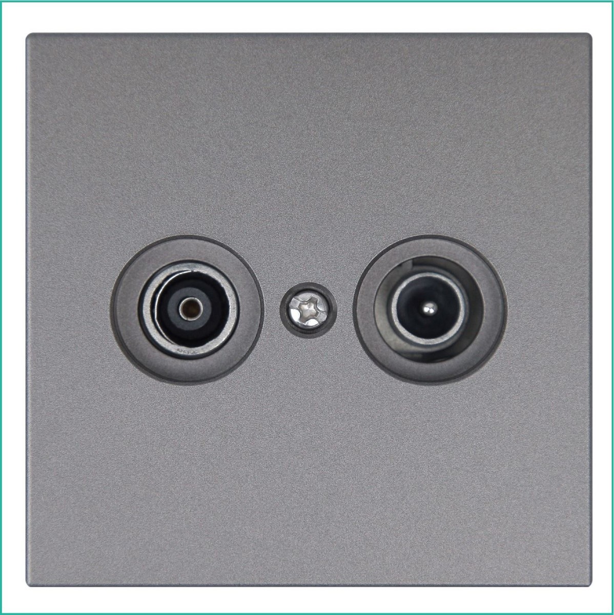 JASMART FD - розетки и выключатели Розетка TV+FM JASMART FD Φ9.5mm оконечная Никель 6204NI