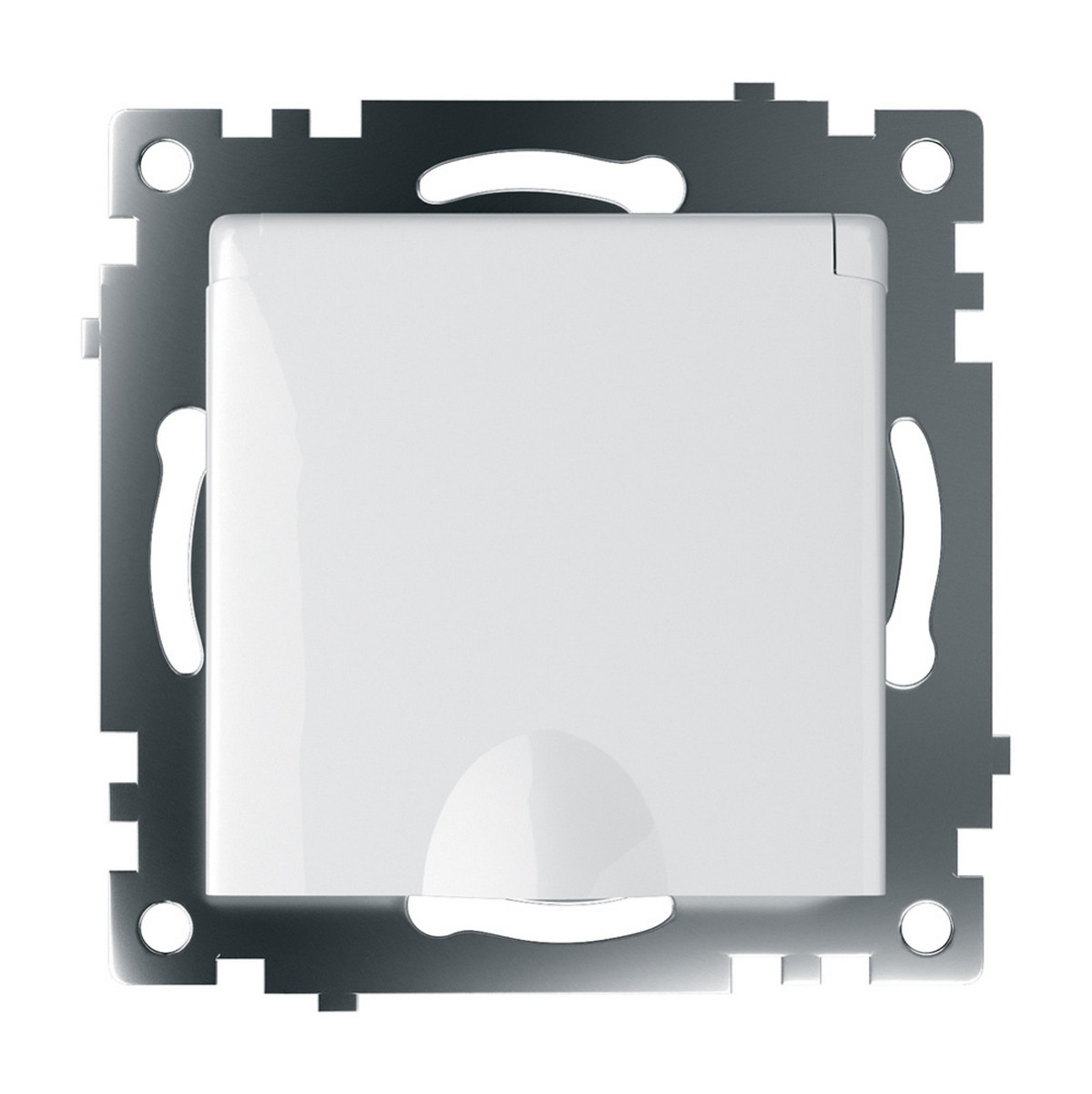 Катрин - Розетки и выключатели Stekker Розетка 1-местная с/з с крышкой STEKKER GLS16-7112-01 16А с защ. шторкой Катрин белый 39302