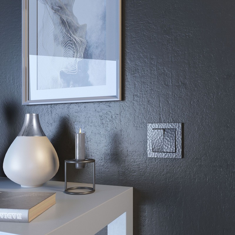 Werkel Серебряный Hammer механизмы Выключатель Werkel двухклавишный проходной (hammer серебряный) W1222006