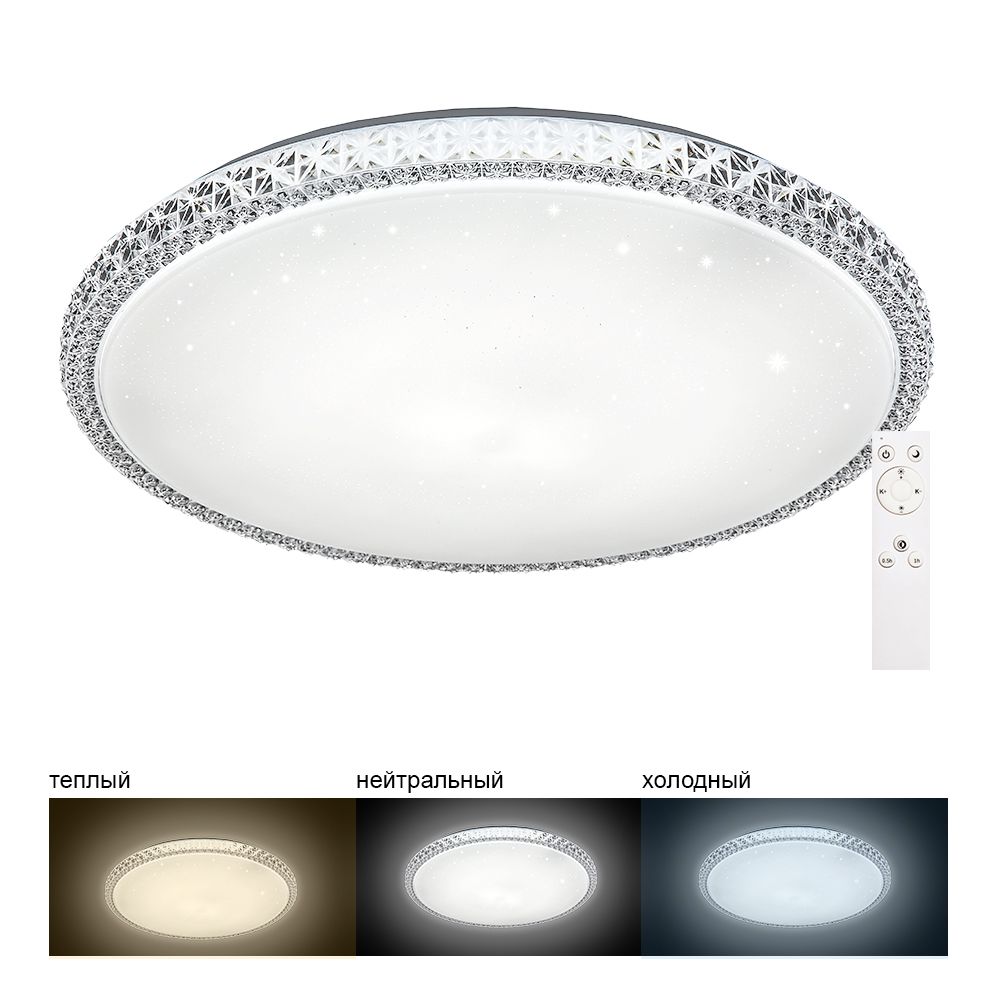 Управляемые светодиодные светильники и люстры Светодиодный управляемый светильник накладной Feron AL5300 тарелка 100W 3000К-6500K белый 29785 